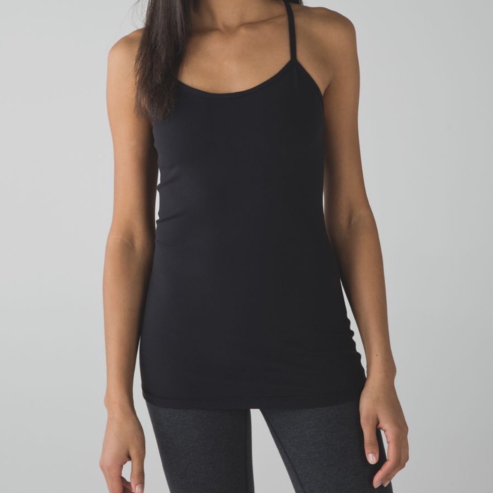 Lululemon Athletica Power Y tank size 8 in black